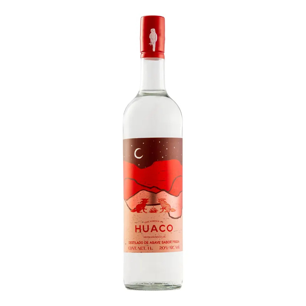 DESTILADO DE AGAVE HUACO FRESA  1 LT