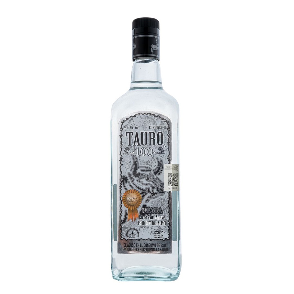 LICOR DE AGAVE TAURO 100 PLATA 960 ML