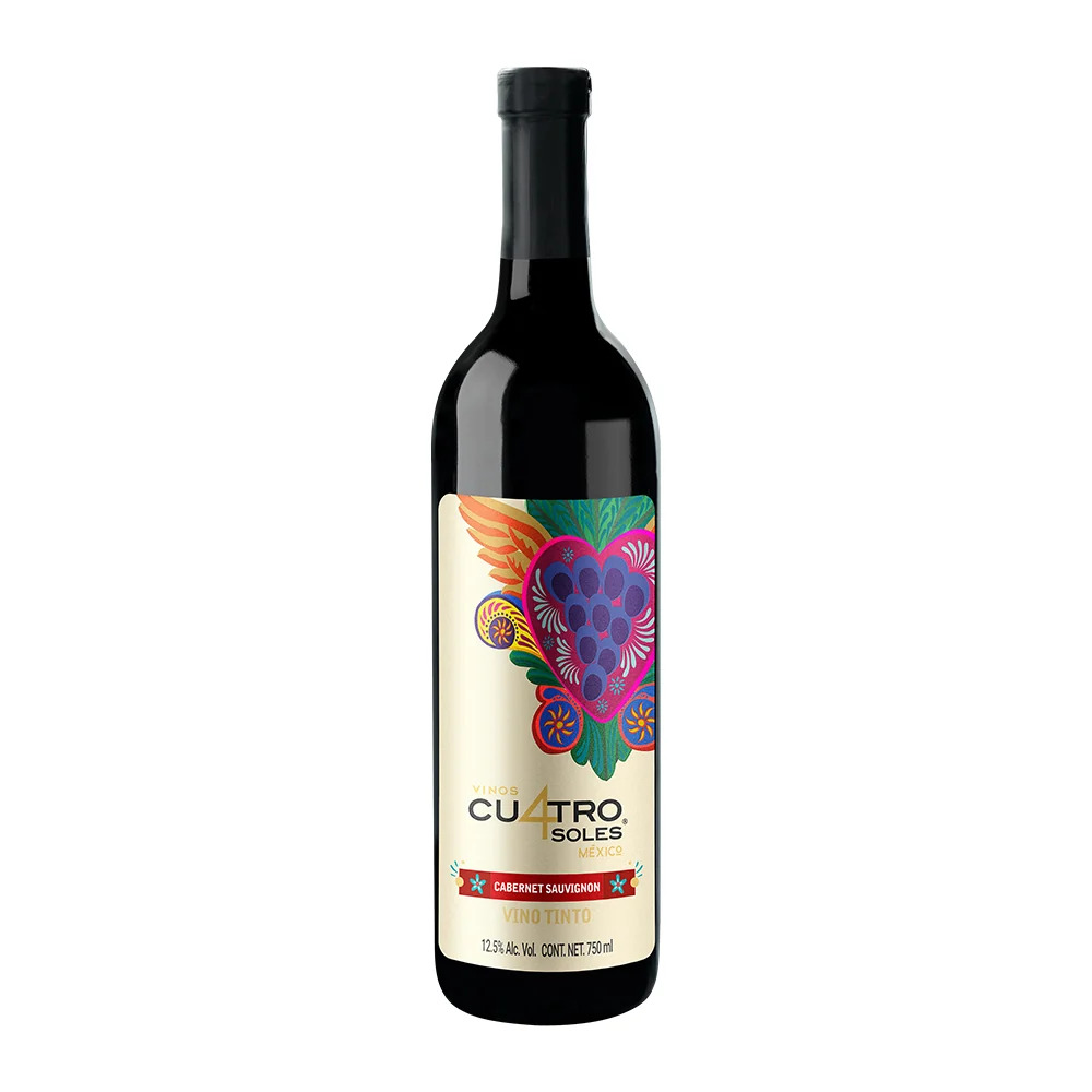 VINO TINTO CUATRO SOLES CAB SAUV 750 ML