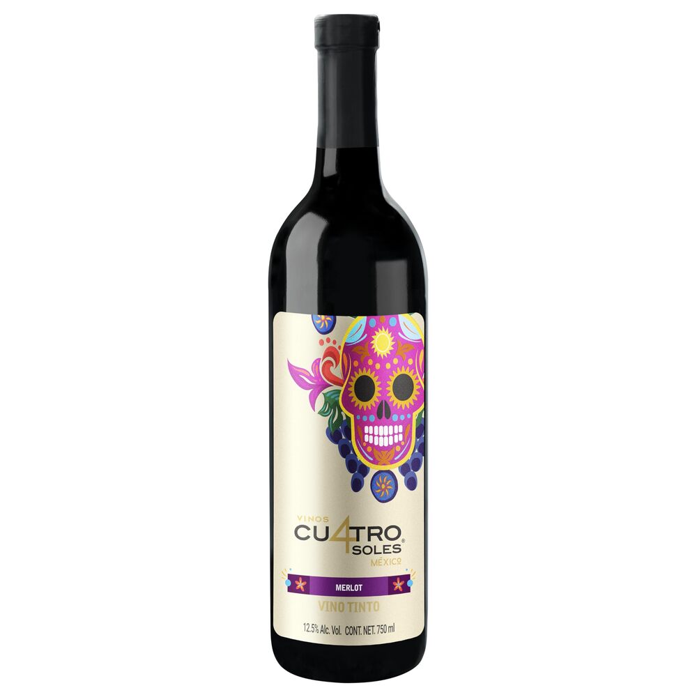 VINO TINTO CUATRO SOLES MERLOT 750 ML