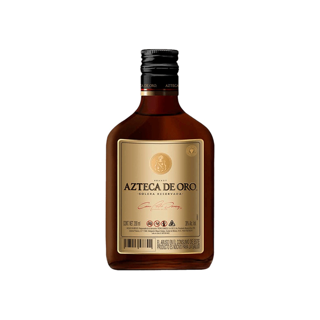 BRANDY AZTECA DE ORO 200 ML