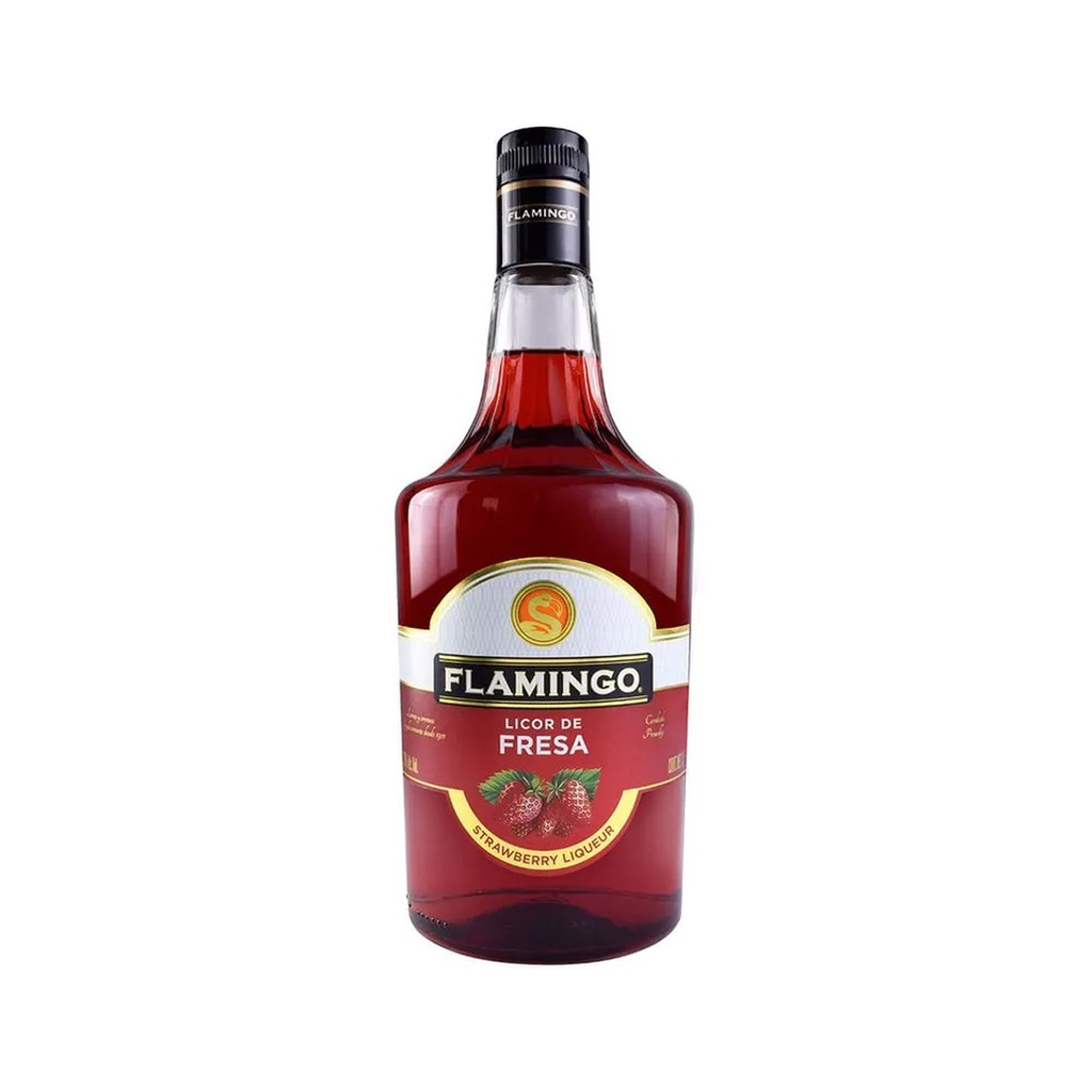 LICOR FLAMINGO DE FRESA 1 LT