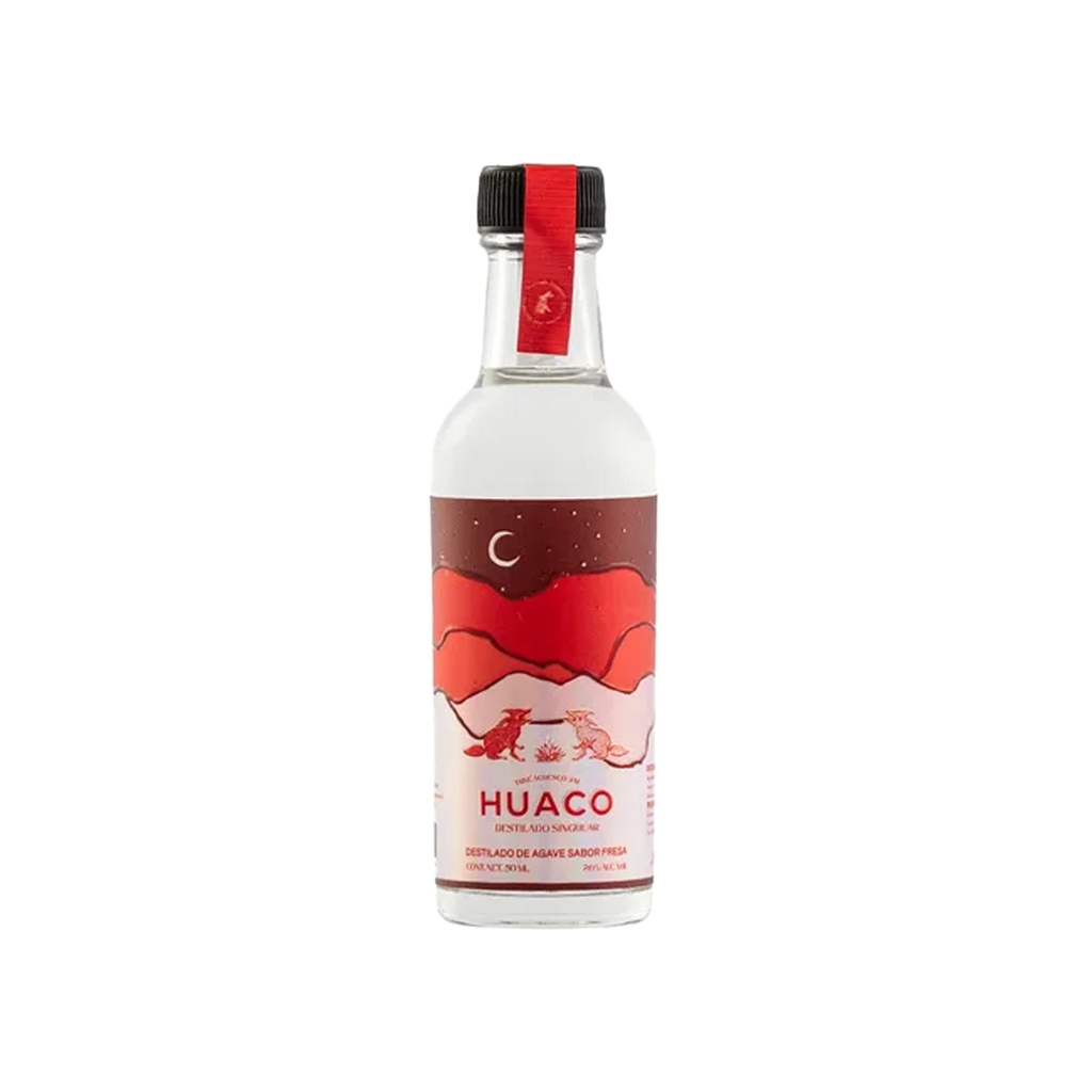 DESTILADO DE AGAVE HUACO FRESA  50 ML