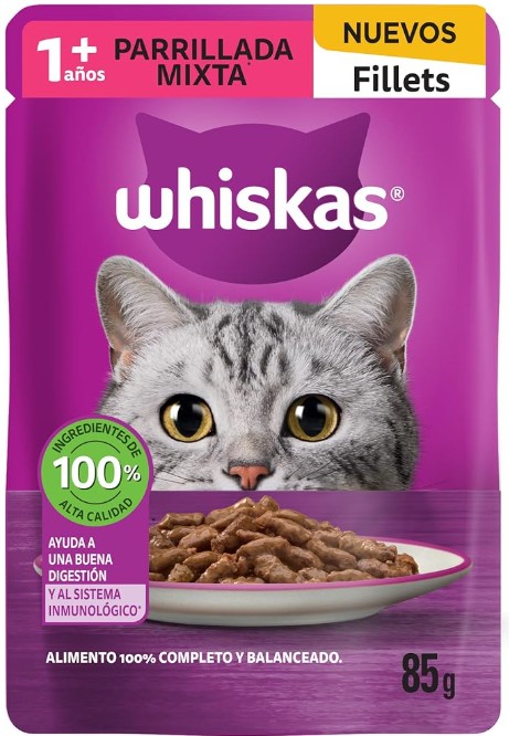 WHISKAS POUCH PARRILLAS MIXT 85 GR